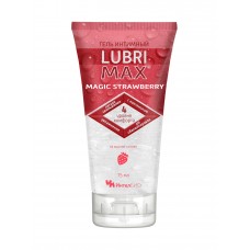 Интимный гель-смазка на водной основе Lubrimax Magic Strawberry - 75 мл.