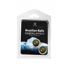 Набор из 2 шариков с массажным маслом Brazilian Balls с ледяным эффектом