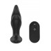 Черная анальная вибропробка Angelina Remote Rotating Plug - 14 см.