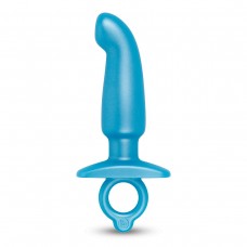 Голубая анальная пробка для массажа простаты Hither Silicone Prostate Plug - 14,3 см.