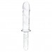 Стеклянный фаллоимитатор с рукоятью 11’’ Girthy Cock Double Ended With Handle - 28 см.