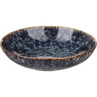 Салатник «Стоун»;фарфор;0,6л;D=197,H=60мм;сине-серый