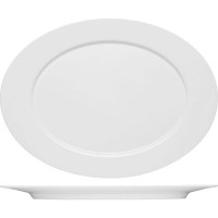 Блюдо «Пьюрити» овальное;эко-кост. фарф.;,L=38,B=26см;белый