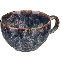 Чашка чайная «Стоун»;фарфор;260мл;D=102,H=60мм;синий,коричнев.
