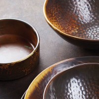 Салатник «Мак»;фарфор;1л;D=205,H=80мм;медный