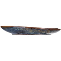 Блюдце «Ирис» треугольное;фарфор;,H=26,L=200,B=133мм;голуб.