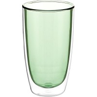 Бокал для горячих напитков «Проотель» двойные стенки;термост.стекло;450мл;D=8см;зелен.