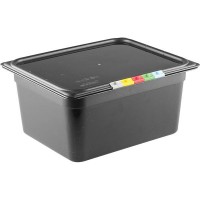 Гастроемкость (1/2) без крышки;полипроп.;8,9л;,H=15,L=32,5,B=26,5см;черный