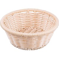 Корзина для хлеба плетеная;полиротанг;D=20/8,H=8см;бежев.