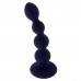 Фиолетовые анальные бусы с вибрацией и вращением Pleasure Orbit - 17,8 см.