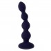 Фиолетовые анальные бусы с вибрацией и вращением Pleasure Orbit - 17,8 см.