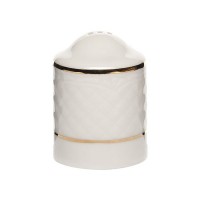 Солонка «Афродита»;фарфор;60мл;D=4,H=6см;белый,золотой