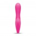 Розовый вибромассажер с клиторальным отростком Harmony Vibe - 16,8 см.