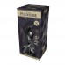 Серебристая анальная втулка с черным кристаллом Mini Metal Butt Plug Size S - 7 см.