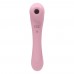 Нежно-розовый двусторонний стимулятор Daisy Massager - 20,2 см.