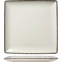 Блюдо «Чакоул Дэппл» квадратное;фарфор,фарфор;,L=27,B=27см;белый,черный