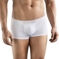 Белые перфорированные трусы-хипсы Clever Ambar Trunks