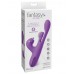 Фиолетовый вибратор с тройной стимуляцией Intimotion Pulse Pro - 24 см.