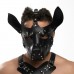 Черная кожаная маска «Собака»