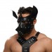Черная кожаная маска «Собака»
