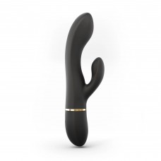 Черный вибратор-кролик Dorcel Glam Rabbit - 21 см.