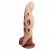 Телесная удлиняющая насадка с рельефом и вибрацией Brad - 21,3 см. Телесная удлиняющая насадка с рельефом и вибрацией Brad - 21,3 см.