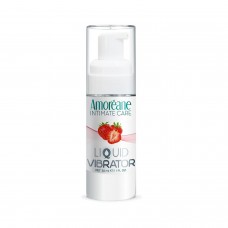 Жидкий вибратор со вкусом клубники Amoreane Strawberry - 30 мл.