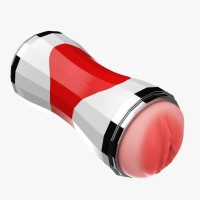 Двусторонний мастурбатор в колбе Power Grip Cup - вагина и ротик
