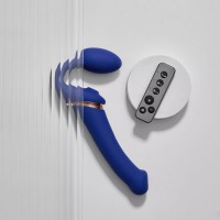 Синий безремневой страпон Multi Orgasm Bendable Strap-On size L с клиторальной стимуляцией Синий безремневой страпон Multi Orgasm Bendable Strap-On size L с клиторальной стимуляцией