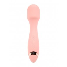 Нежно-розовый силиконовый wand-вибратор - 18,5 см.