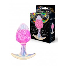 Розоватая анальная пробка со спиралевидным рельефом - 9 см. Розоватая анальная пробка со спиралевидным рельефом - 9 см.