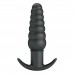 Черный анальный вибростимулятор Aeolis - 11 см.