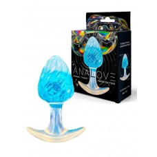 Голубоватая анальная пробка - 9 см.