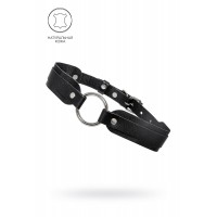 Черный кожаный чокер-ошейник со скруглёнными углами Черный кожаный чокер-ошейник со скруглёнными углами