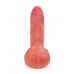 Телесный силиконовый фаллоимитатор на присоске - 16,5 см.