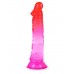 Яркий розово-красный фаллоимитатор с присоской