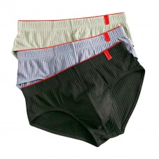 Набор из 3 мужских трусов-брифов из ткани в рубчик