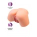 Телесный реалистичный мастурбатор-полуторс с 2 любовными входами