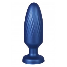 Синяя анальная пробка 4 Inch Silicone Anal Plug - 12 см.