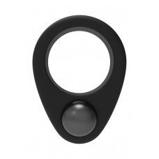 Черное эрекционное кольцо Cockring Single Weight