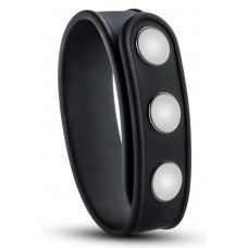 Черное эрекционное кольцо на кнопках