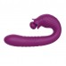 Фиолетовый вибратор Selove Campanula с вращающимся стимулятором клитора - 18,2 см.
