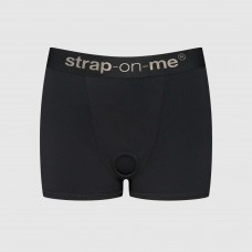 Черные трусики-боксеры для фиксации насадок Strap-on-me Harness Lingerie Allure - size XS Черные трусики-боксеры для фиксации насадок Strap-on-me Harness Lingerie Allure - size XS