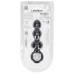 Черная анальная елочка Beaded Silicone Anal Probe with Loop