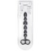 Черная анальная цепочка Beaded Silicone Anal Probe with Double Loop - 24 см.