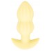 Желтая анальная пробка с вибрацией Cuties Vibrating Mini Butt Plug - 8 см.