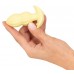 Желтая анальная пробка с вибрацией Cuties Vibrating Mini Butt Plug - 8 см.