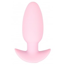 Розовая анальная пробка с вибрацией Cuties Vibrating Mini Butt Plug - 8 см.