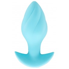 Голубая анальная пробка с вибрацией Cuties Vibrating Mini Butt Plug - 8 см.