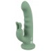 Зеленый вибратор-ротатор Luvio - 19,3 см.